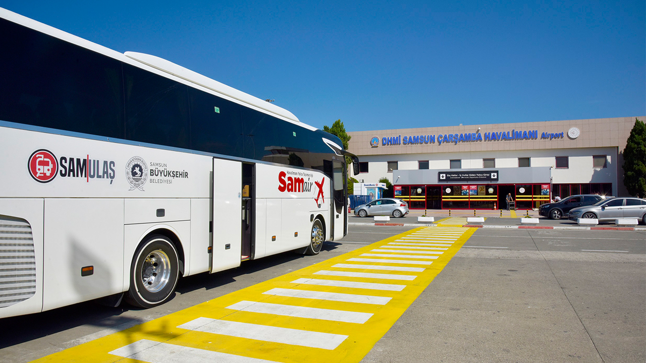 Samsun'da Havalimanı Ulaşımı Büyükşehir Güvencesinde
