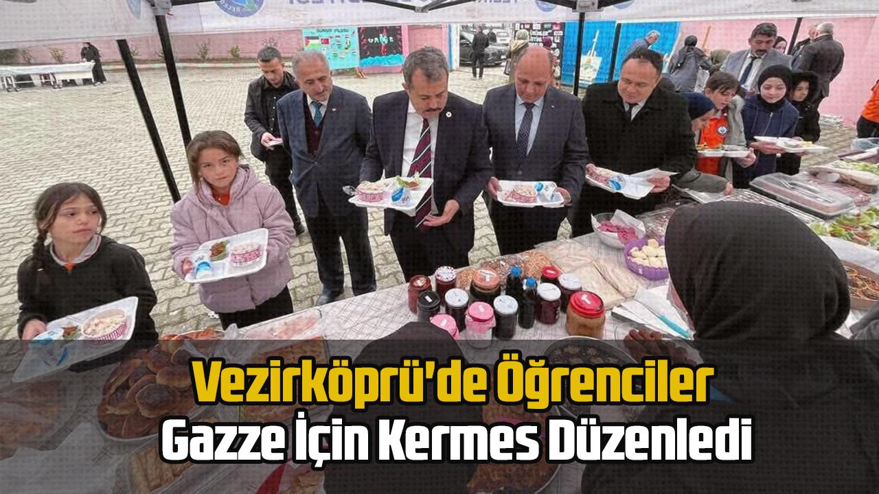 Vezirköprü'de Öğrenciler Gazze İçin Kermes Düzenledi
