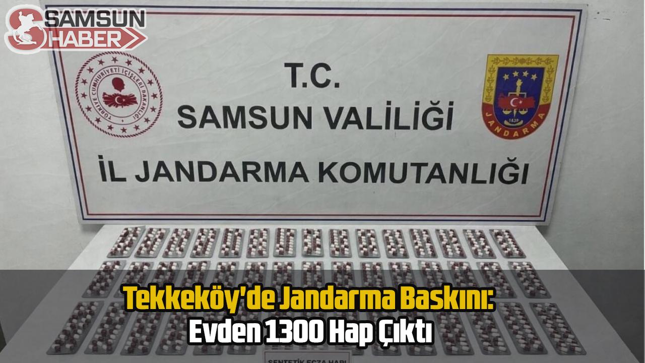 Tekkeköy'de Jandarma Baskını: Evden 1300 Hap Çıktı